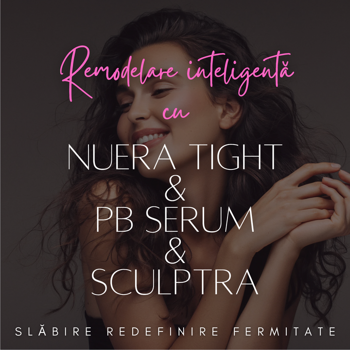 Remodelare și Fermitate Acceleratǎ cu NuEra® Tight & Lipolizǎ sau Fillere de biorevitalizare Sculptra